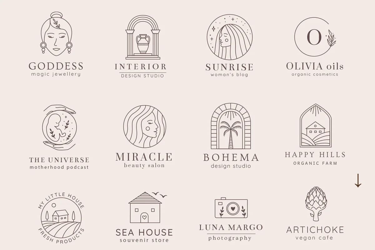 line logos perfect for beauty brand.