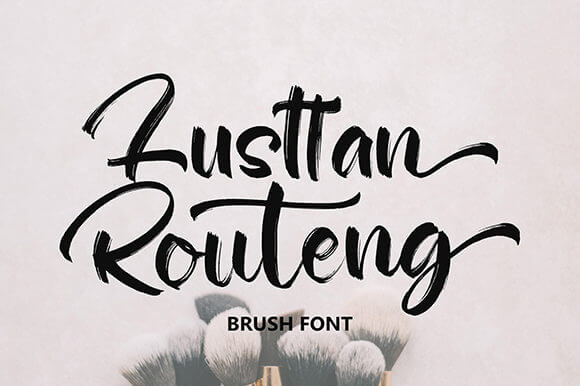 lusttan routeng bold brush handwritten font.