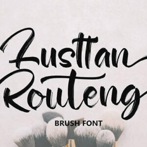lusttan routeng bold brush handwritten font cover image.