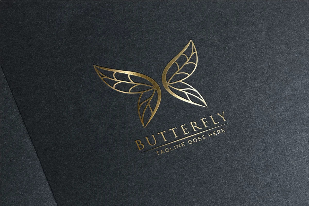 luxury butterfly awesome logo template.