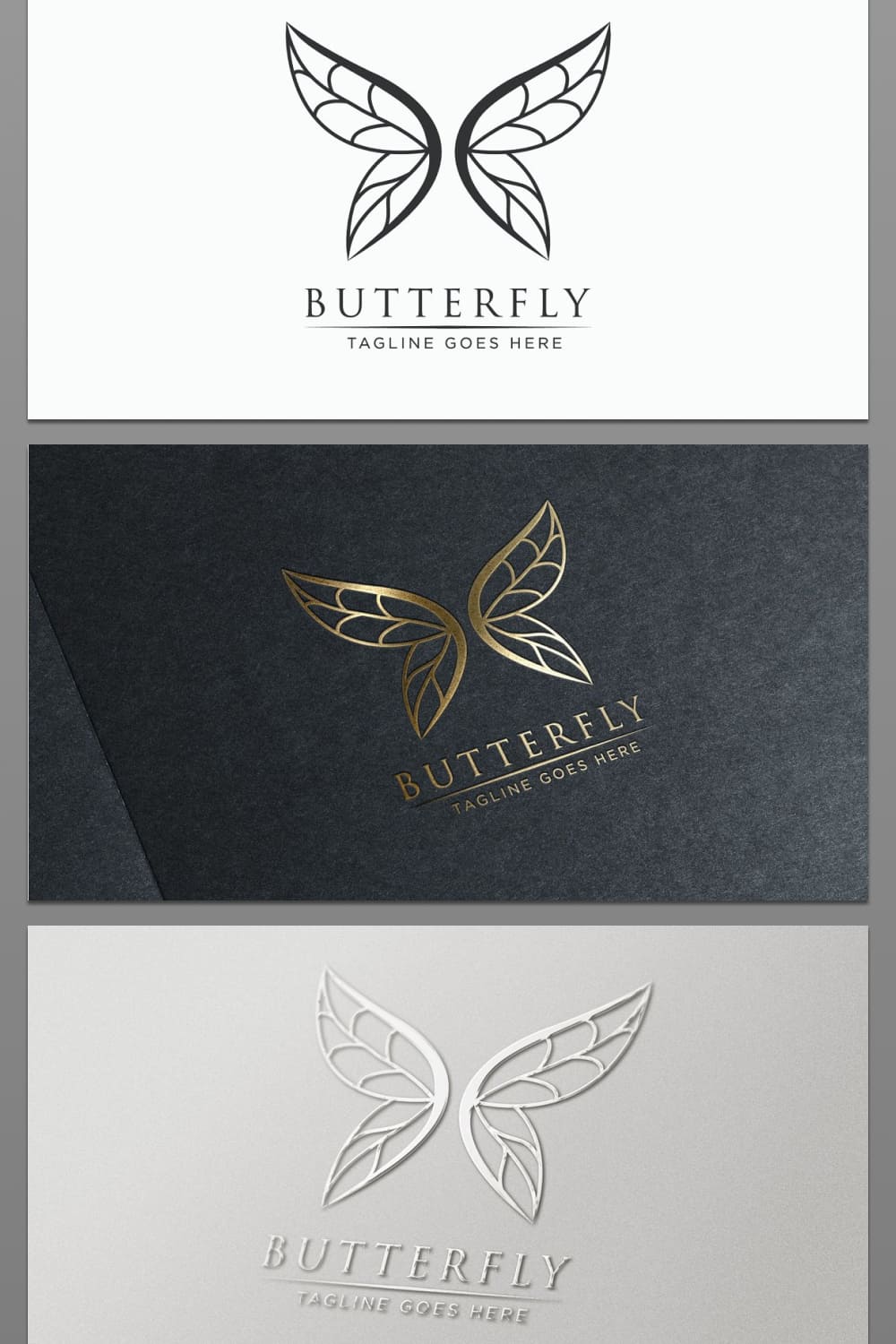 luxury butterfly beautiful logo template for jewelry brand.