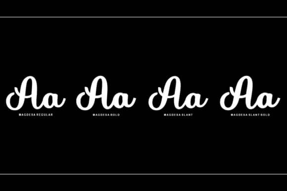 magdesa beautiful and refined handwritten font for personal use.