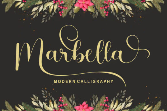 marbella incredibly unique handwritten font.