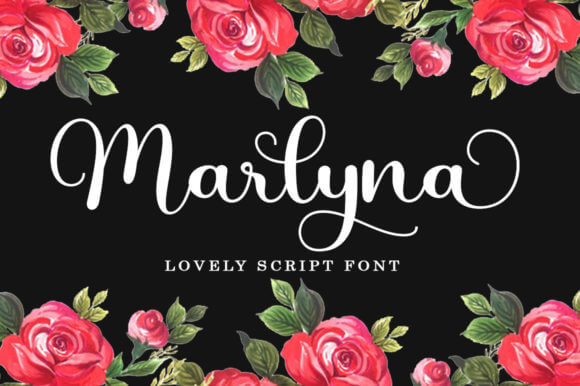 marlyna modern and unique handwritten font.