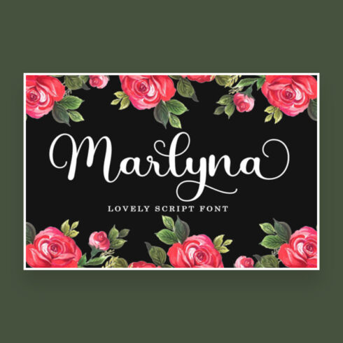 marlyna modern and unique handwritten font cover image.