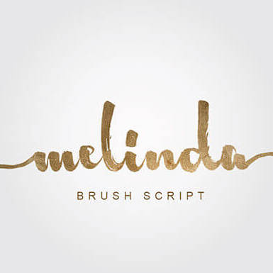 melinda unique and modern brush font cover image.