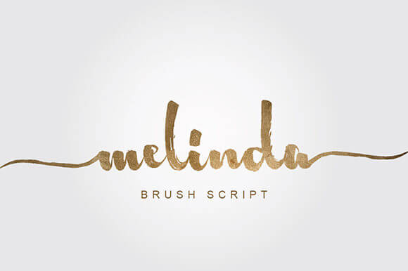 melinda unique and modern brush font pinterest image.