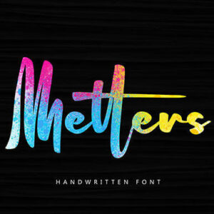 metters unique and bold handwritten font cover image.