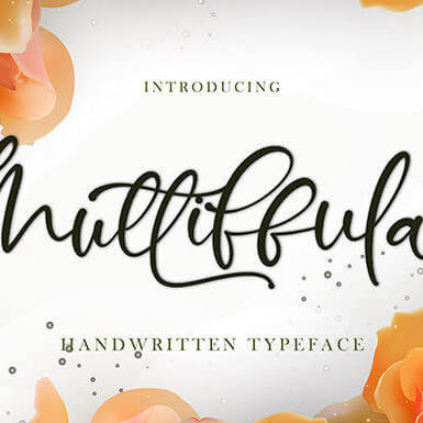 muttiffula beautiful and modern handwritten font cover image.