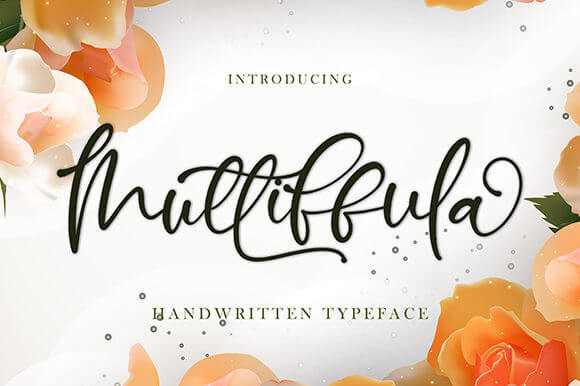 muttiffula beautiful and modern handwritten font facebook image.