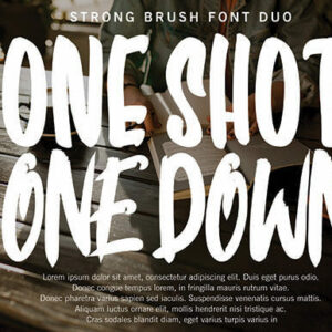 one shot one down gorgeous display font cover image.