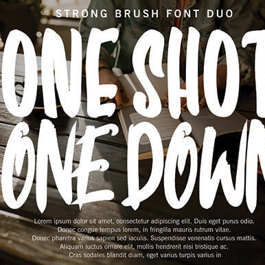 one shot one down gorgeous display font cover image.