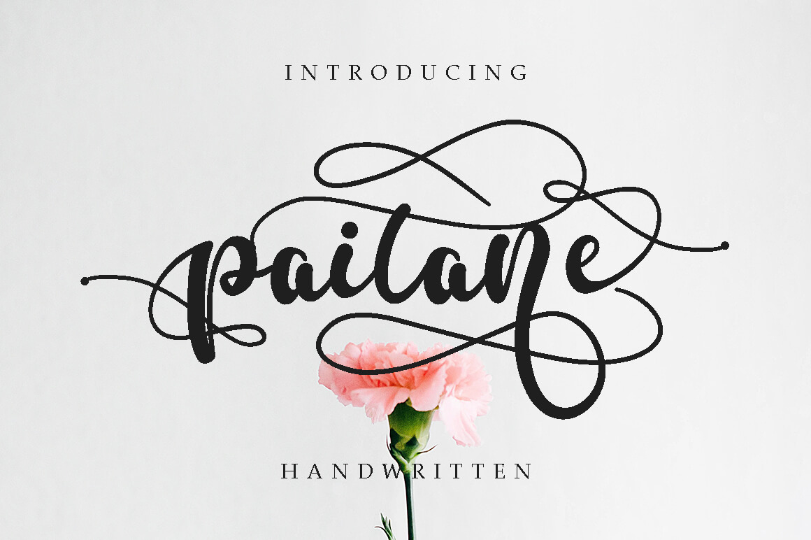 paitane modern and stylish handwritten font pinterest image.