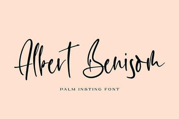 palm insting beautiful and modern handwritten font.