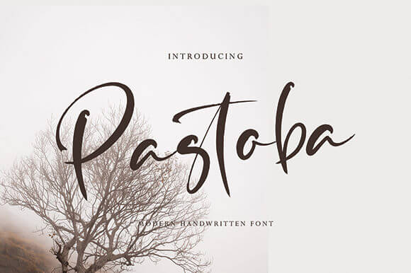 pastoba gorgeous and light script font.