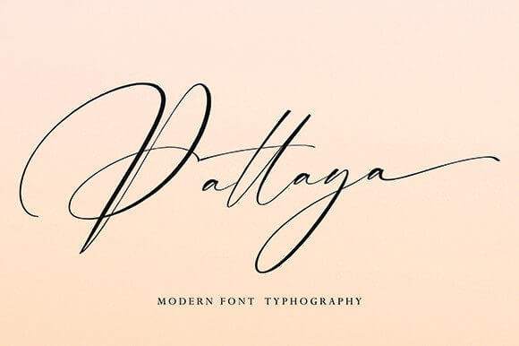 pattaya beautiful and refined script font pinterest image.
