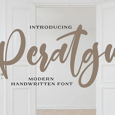 peratgu gorgeous and incredibly unique handwritten font cover image.