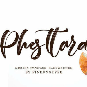 phesttara outstanding elegant handwritten font cover image.