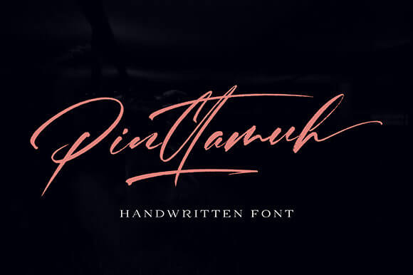 pinttamuh classic and sophisticated script font.
