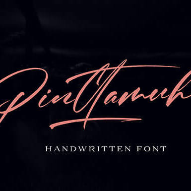 pinttamuh classic and sophisticated script font cover image.