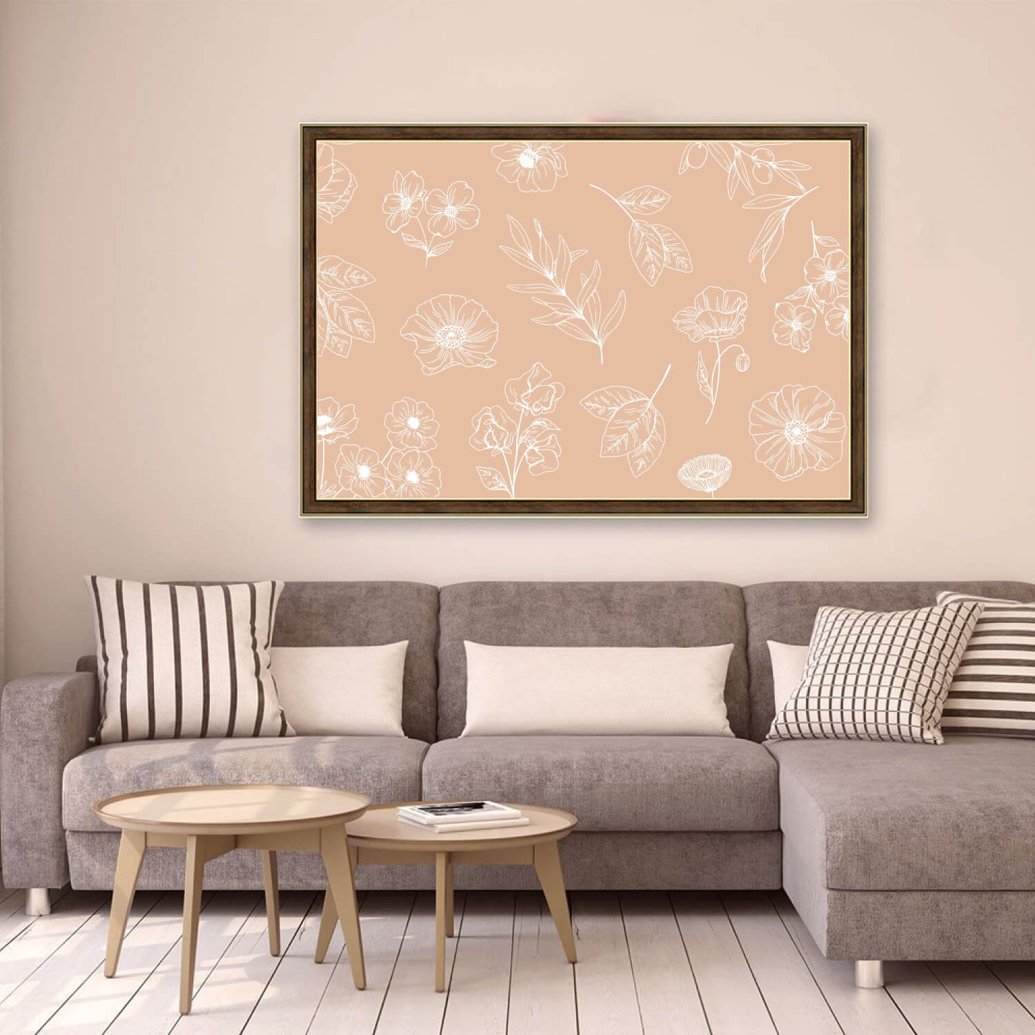 Flowers on Picture in Room's Design.