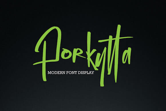 porkytta quirky and asymmetrical handwritten font facebook image.