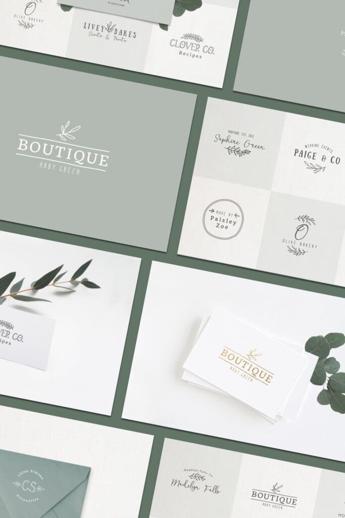 Premade Logo Bundle Laurel Feminine – Masterbundles