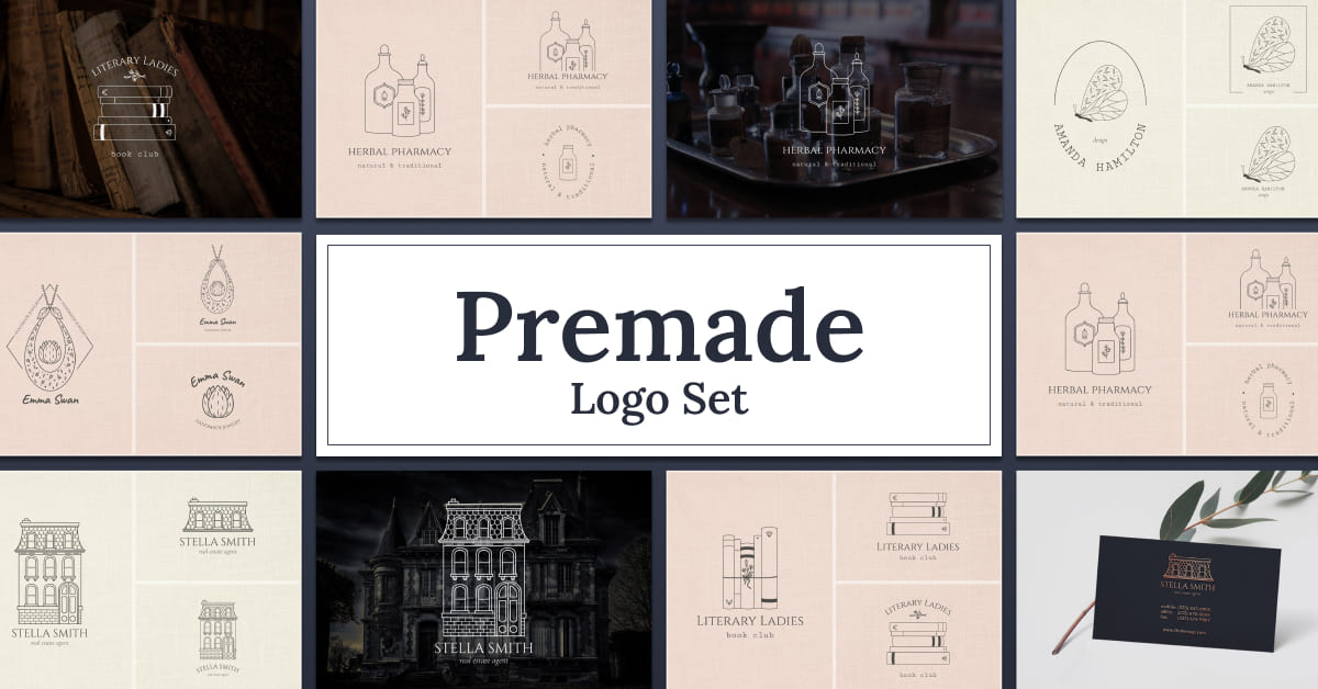 premade logo set templates.