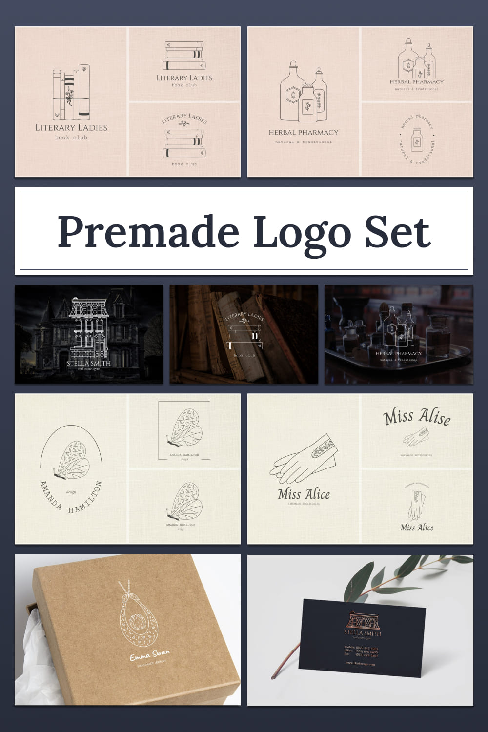 premade logo set for your business.