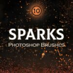 Sparks Photoshop Brushes cover image.