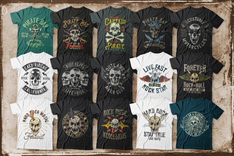 111 T-Shirt Designs Only Skulls – MasterBundles