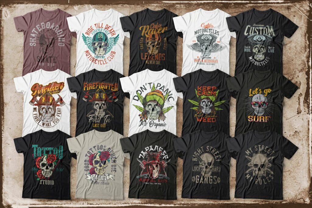 111 T-Shirt Designs Only Skulls – MasterBundles