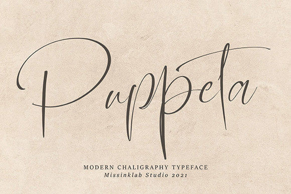 puppeta stylish and delicate handwritten font facebook image.