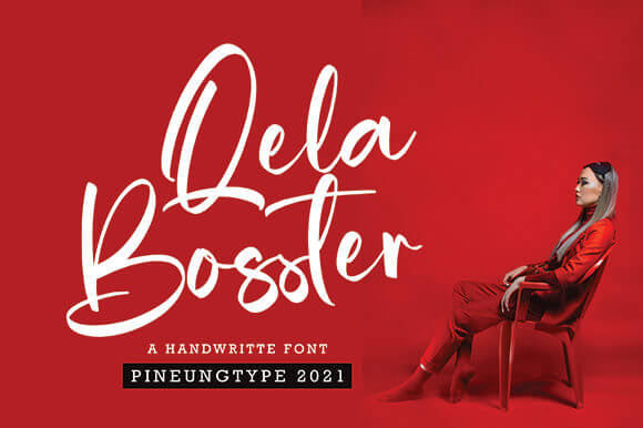 qela bosster stylish and elegant handwritten font.