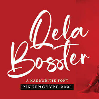 qela bosster stylish and elegant handwritten font cover image.