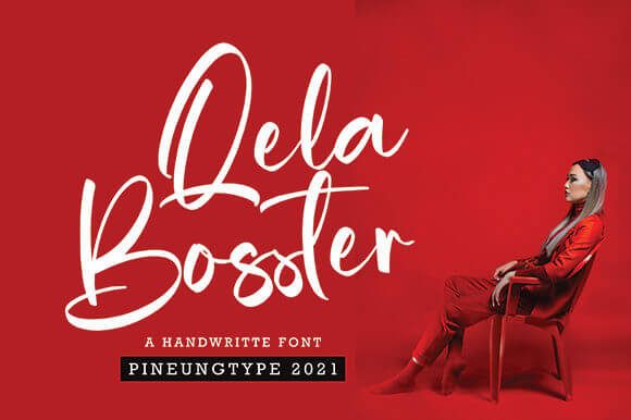 qela bosster stylish and elegant handwritten font facebook image.