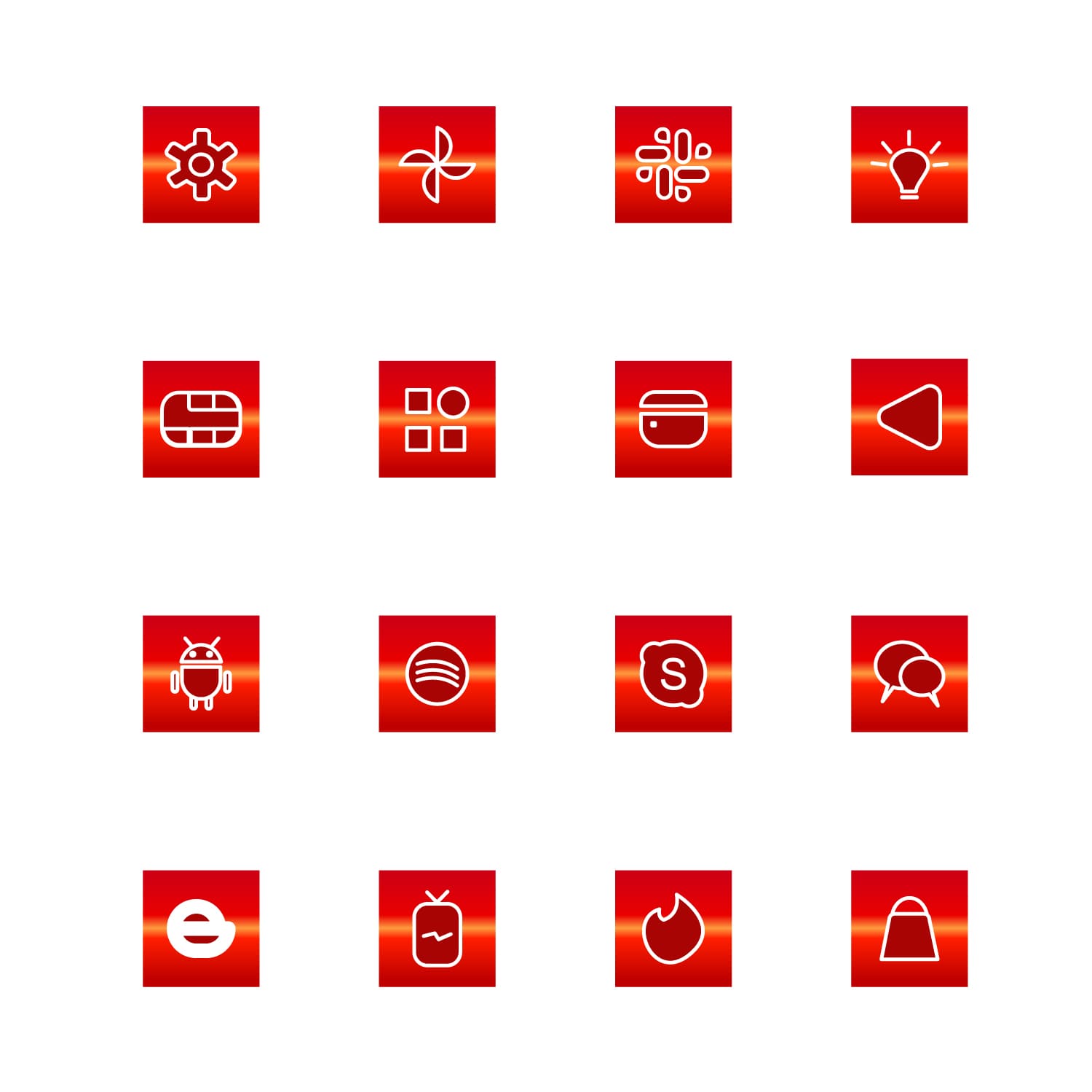 1500 1 Red App Icons.