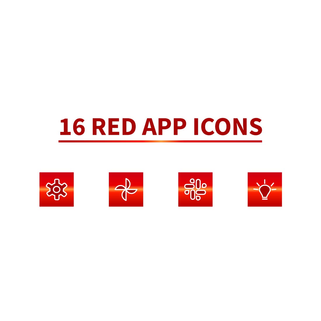 1100 2 Red App Icons.