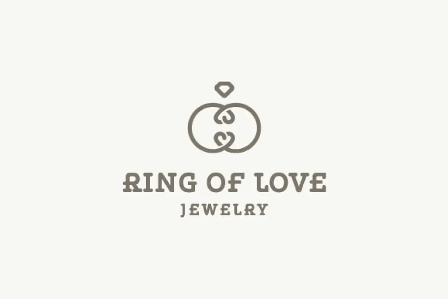 ring of love dark logo on light background.