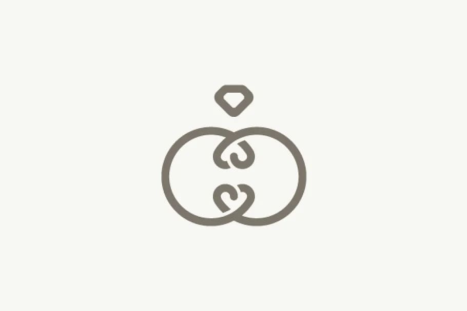 ring of love simple jewelry logo.