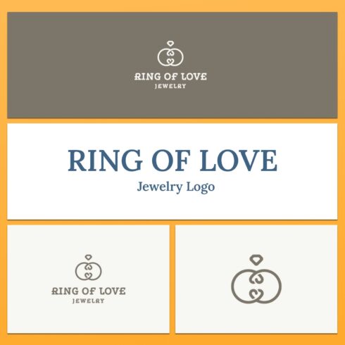 Ring Of Love Jewelry Logo Templates cover image.