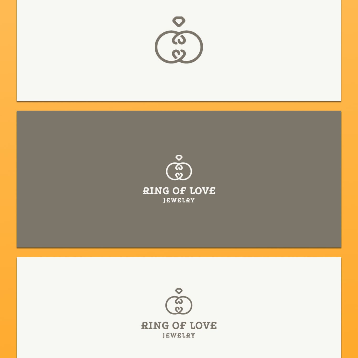Ring Of Love Jewelry Logo Templates preview image.