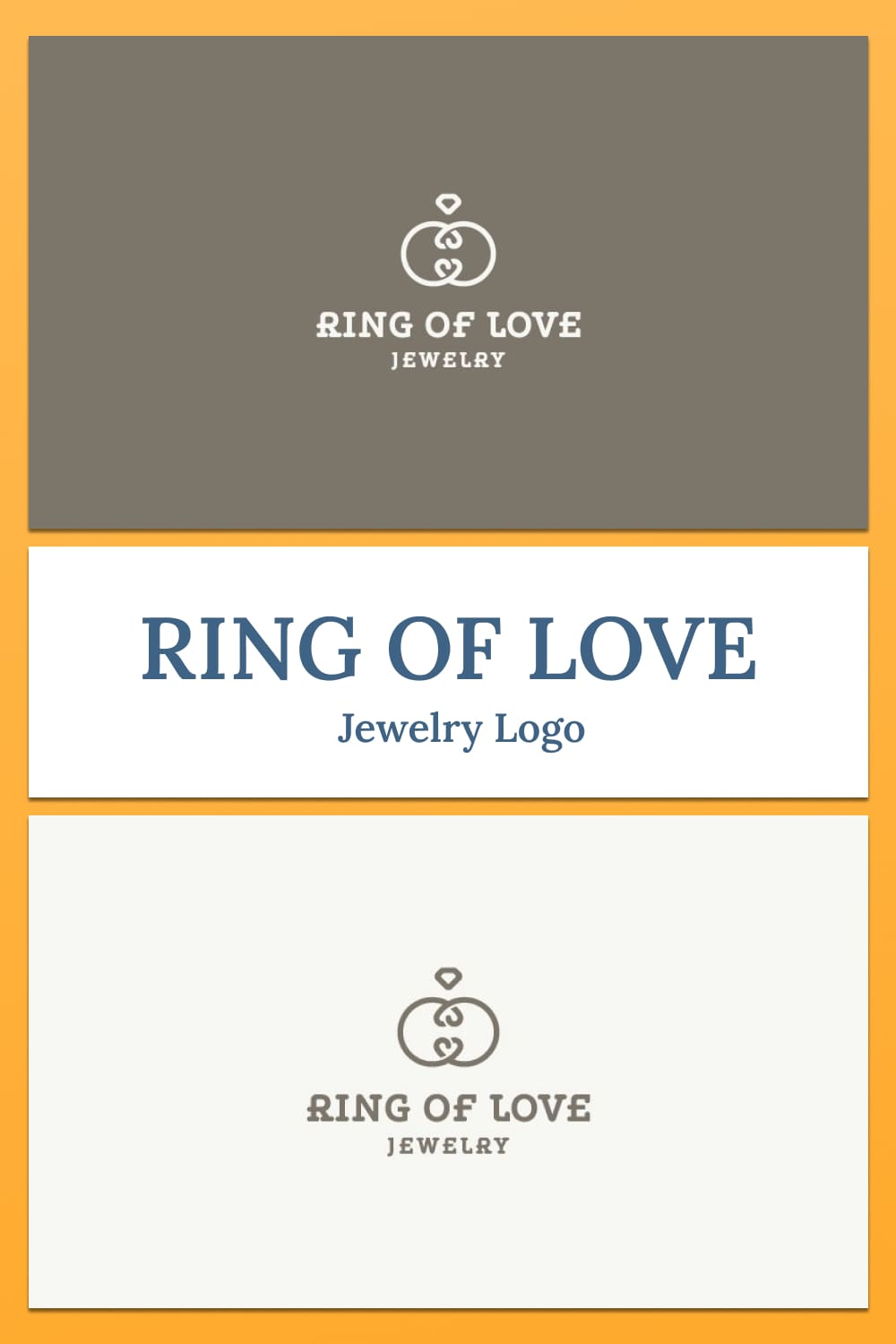 ring of love jewelry logo for jewelry brand.