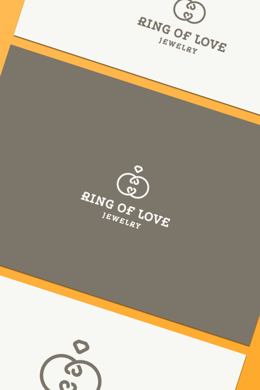 ring of love jewelry logo design template.