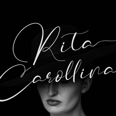 rita carollina modern and charming handwritten font cover image.