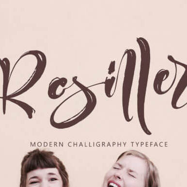 rosiller luxurious and brushed handwritten font cover image.