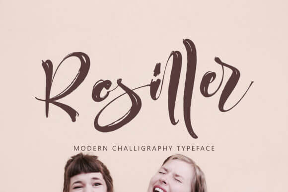 rosiller luxurious and brushed handwritten font pinterest image.