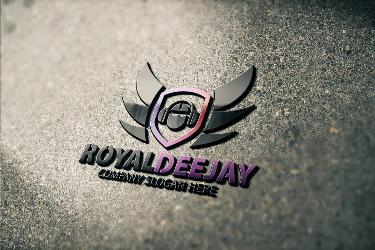 royal dj logo design.