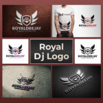 Royal Dj Logo Design Template cover image.