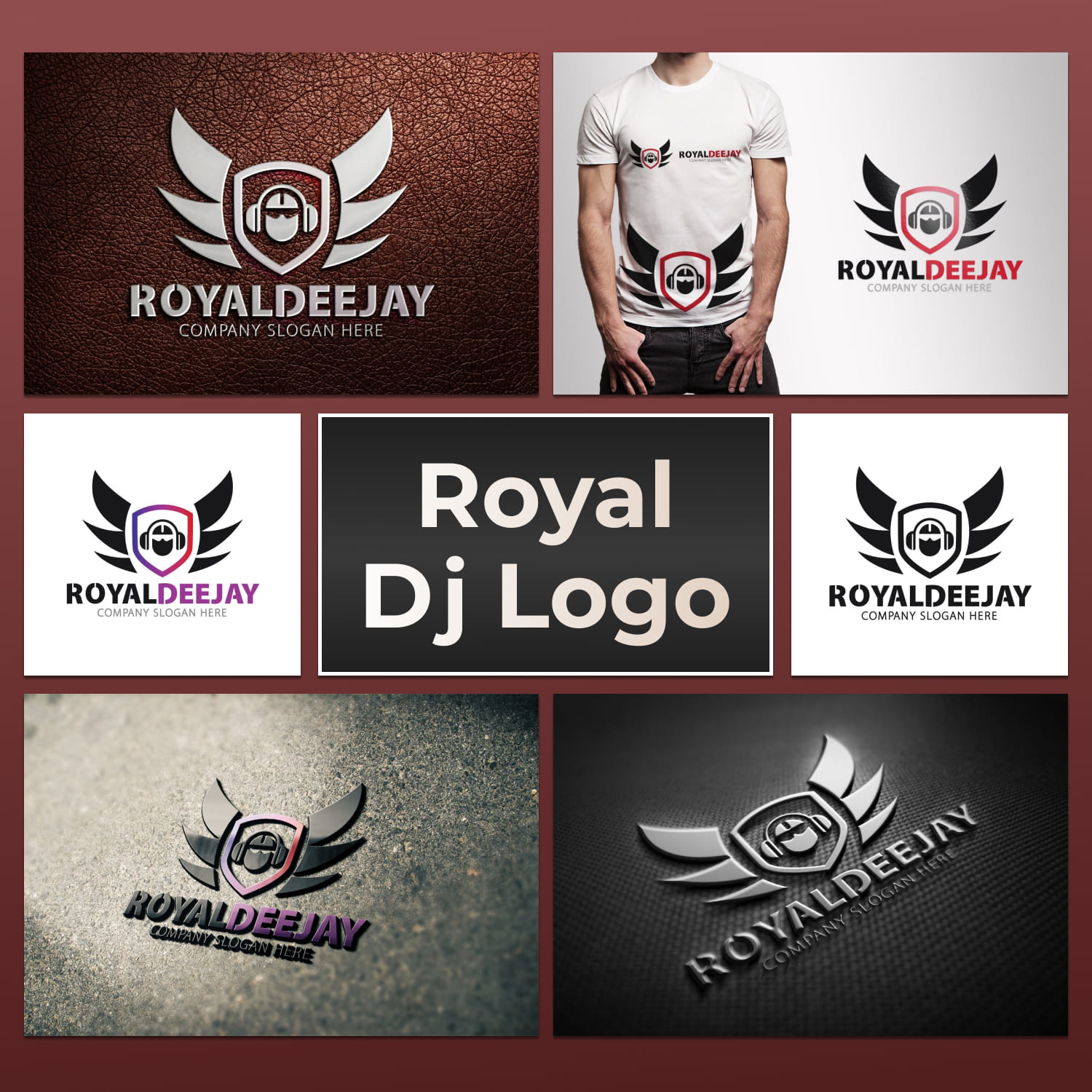 Royal Dj Logo Design Template cover image.